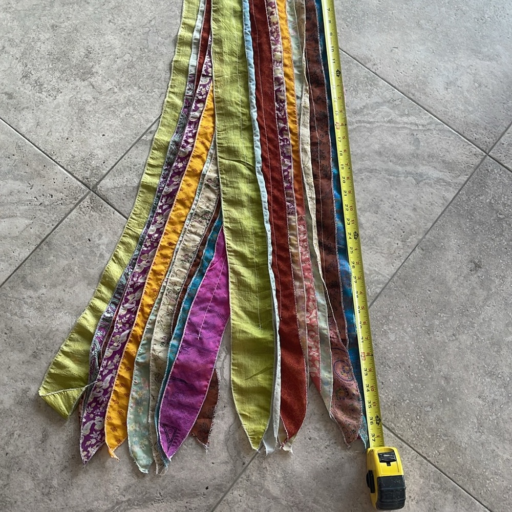 Colorful flowing hippie look scarf. - Picture 8 of 9